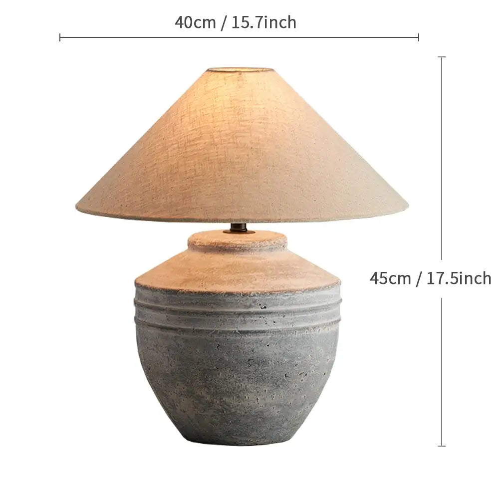 Lampe "L'Argile" — Céramique Wabi-Sabi Minimaliste