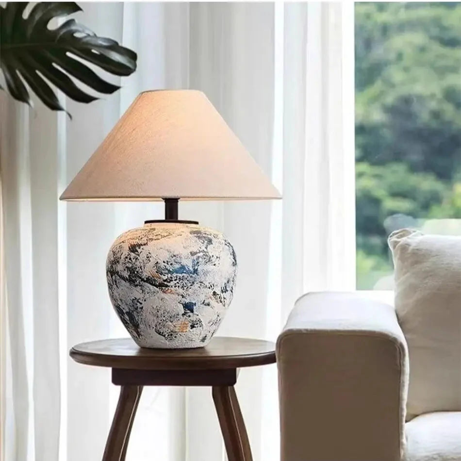 Lampe "L'Argile" — Céramique Wabi-Sabi Minimaliste