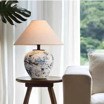 Lampe "L'Argile" — Céramique Wabi-Sabi Minimaliste