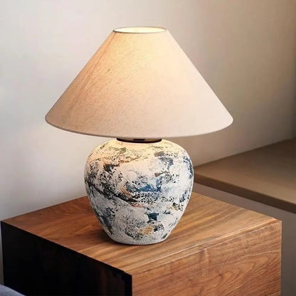 Lampe "L'Argile" — Céramique Wabi-Sabi Minimaliste