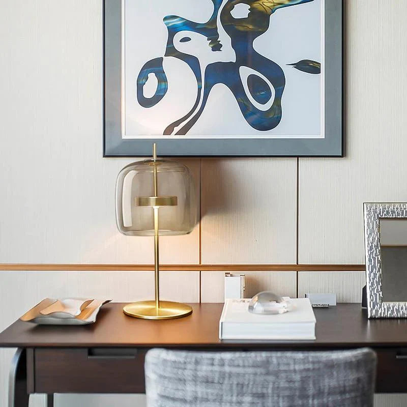 Lampe à Poser "L'Ambre" — Verre Nordique Dimmable