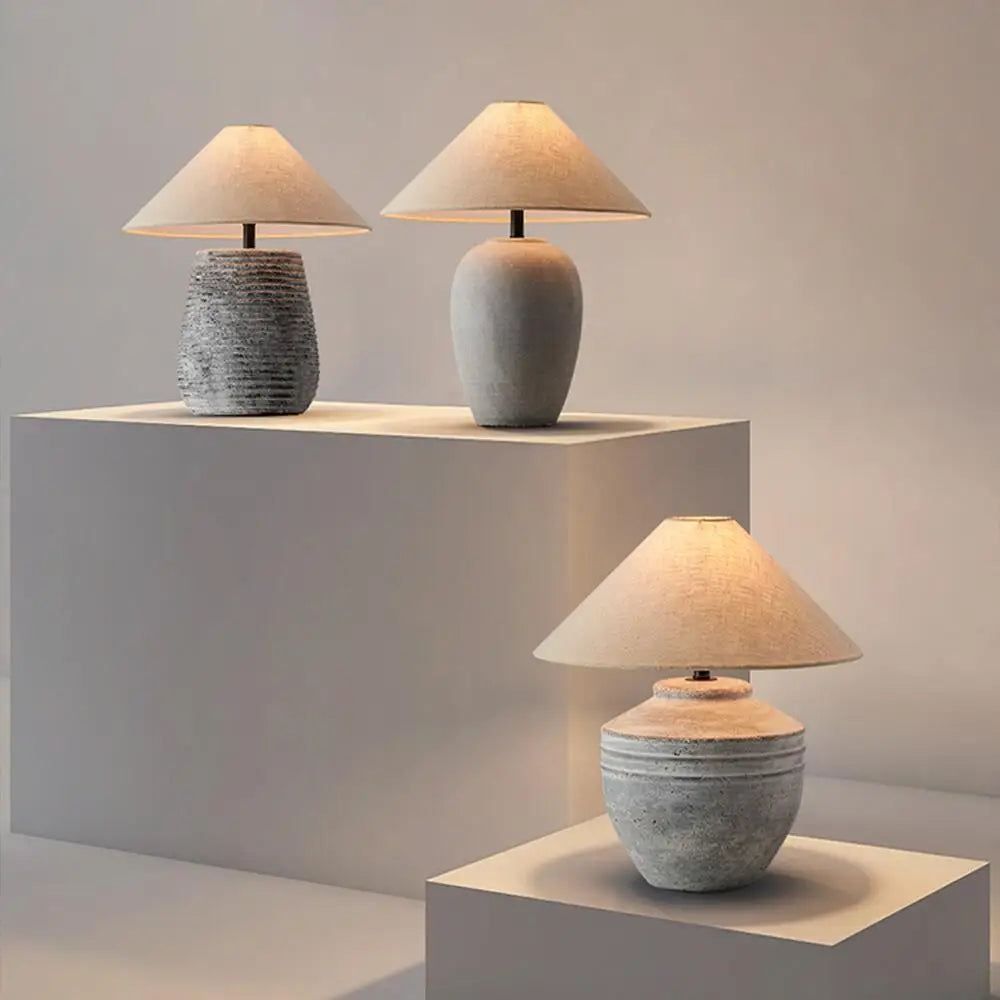 Lampe "L'Argile" — Céramique Wabi-Sabi Minimaliste
