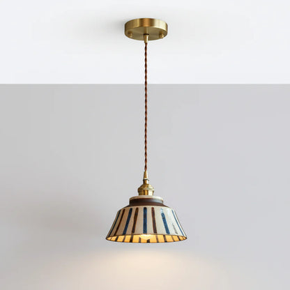 Suspension "La Rainure" — Céramique Artisanale Japandi