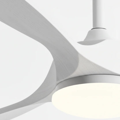 Ventilateur Plafond Vintage Industriel LED 24W — Moteur DC 35W — Total Blanc