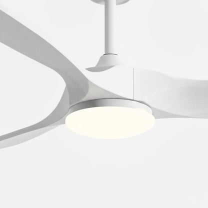 Ventilateur Plafond Vintage Industriel LED 24W — Moteur DC 35W — Total Blanc