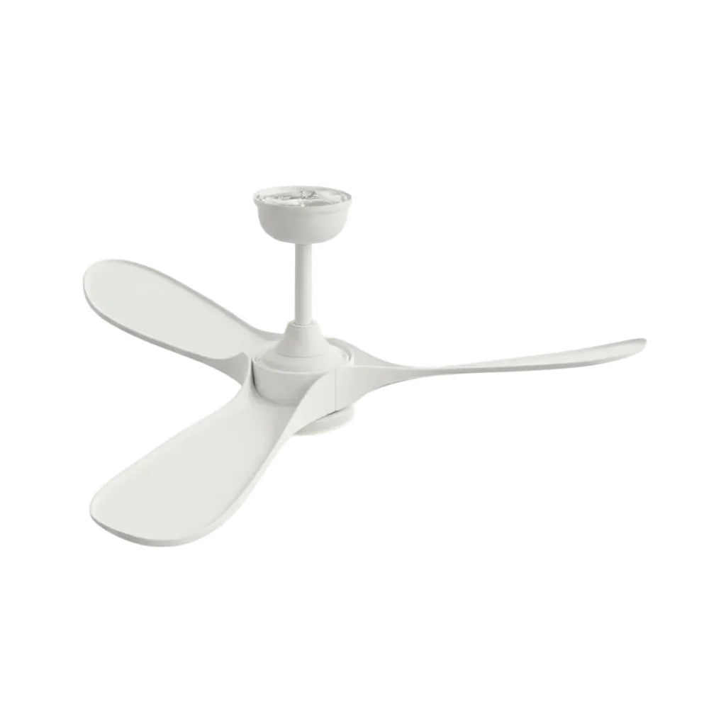 Ventilateur Plafond Vintage Industriel LED 24W — Moteur DC 35W — Total Blanc