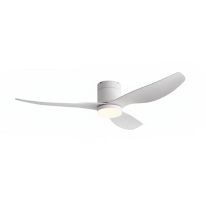 Ventilateur Plafond Ultra-plat 22cm LED 24W — Moteur Plat Silencieux — Total Blanc Mat