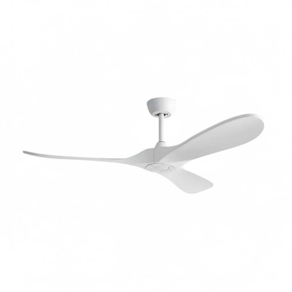 Ventilateur Plafond Vintage Industriel Sans LED — Moteur DC 35W — Total Blanc
