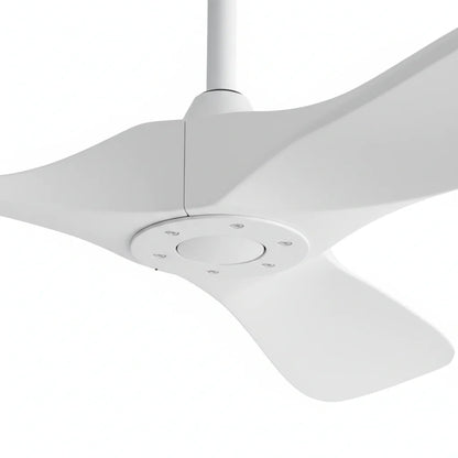 Ventilateur Plafond Vintage Industriel Sans LED — Moteur DC 35W — Total Blanc