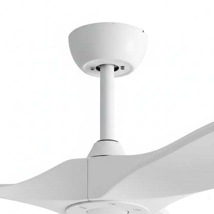 Ventilateur Plafond Vintage Industriel Sans LED — Moteur DC 35W — Total Blanc