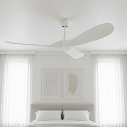 Ventilateur Plafond Vintage Industriel Sans LED — Moteur DC 35W — Total Blanc